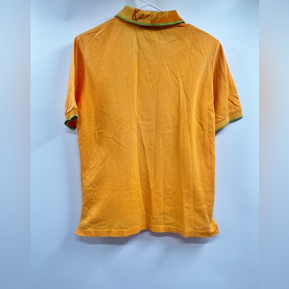Vintage Kenzo Yellow Collard Floral Embroidered Golf Polo Mens Size 2 - Picture 8 of 11
